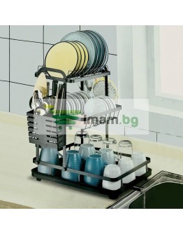 Сушилник 3 етажа за мивка с функция за отвеждане на водата